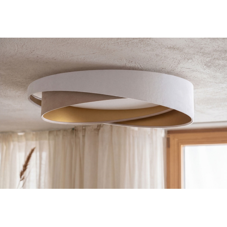 Candeeiro de teto LED GALAXY MODERN LED/24W/230V Ø 55 cm branco/bege/dourado