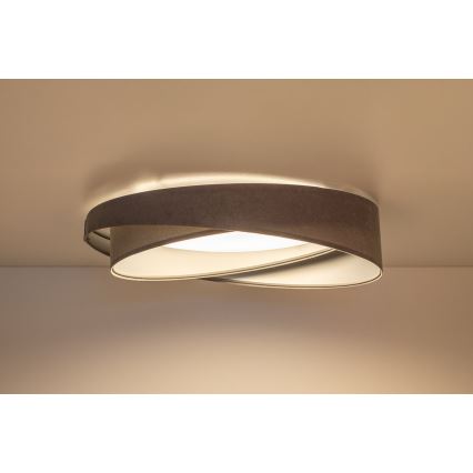 Candeeiro de teto LED GALAXY MODERN LED/24W/230V Ø 55 cm cinzento/prateado