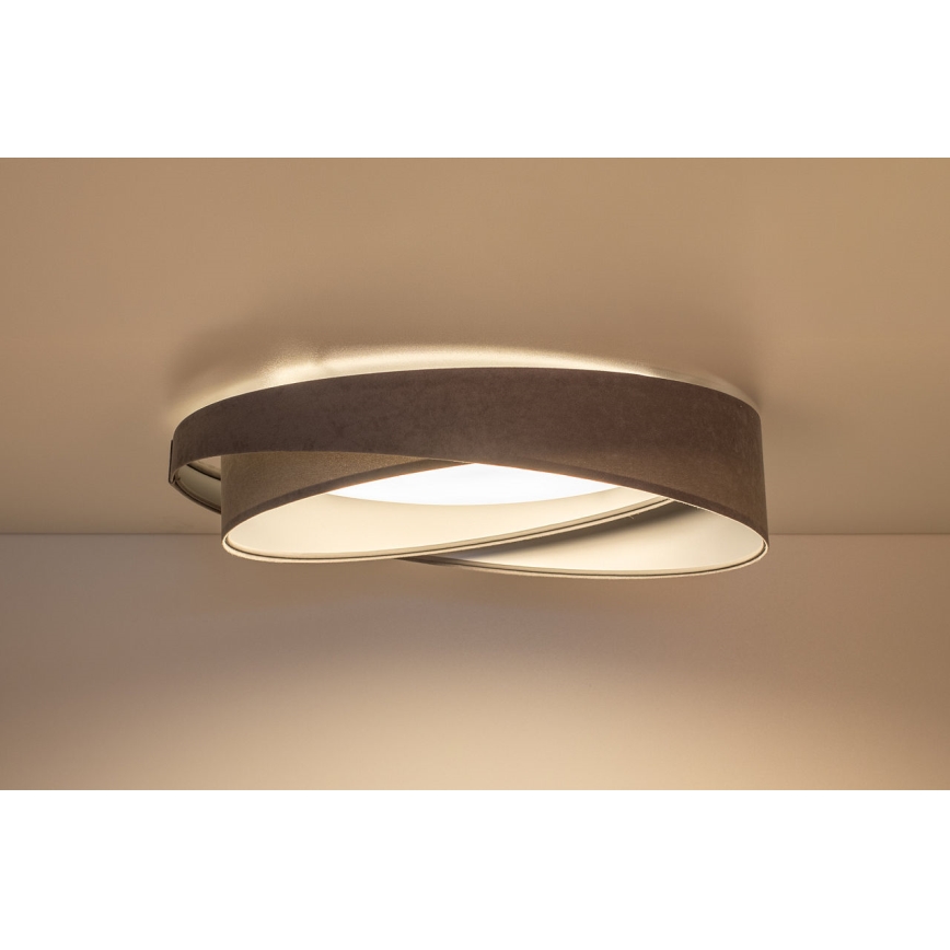 Candeeiro de teto LED GALAXY MODERN LED/24W/230V Ø 55 cm cinzento/prateado
