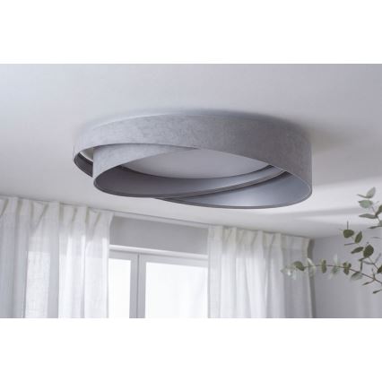 Candeeiro de teto LED GALAXY MODERN LED/24W/230V Ø 55 cm cinzento/prateado
