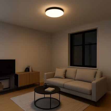 Candeeiro de teto LED MAYA LED/36W/230V diâmetro de 50 cm preto
