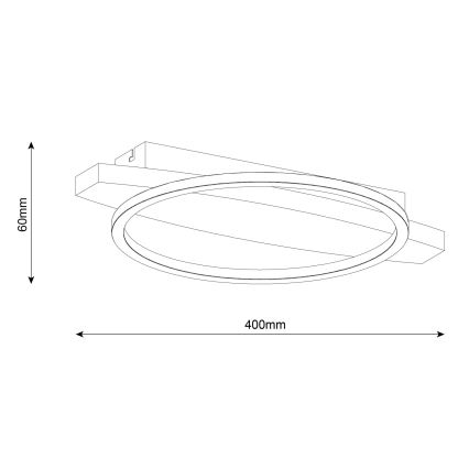 Candeeiro de teto LED MELISA LED/12W/230V 30x40 cm pinho