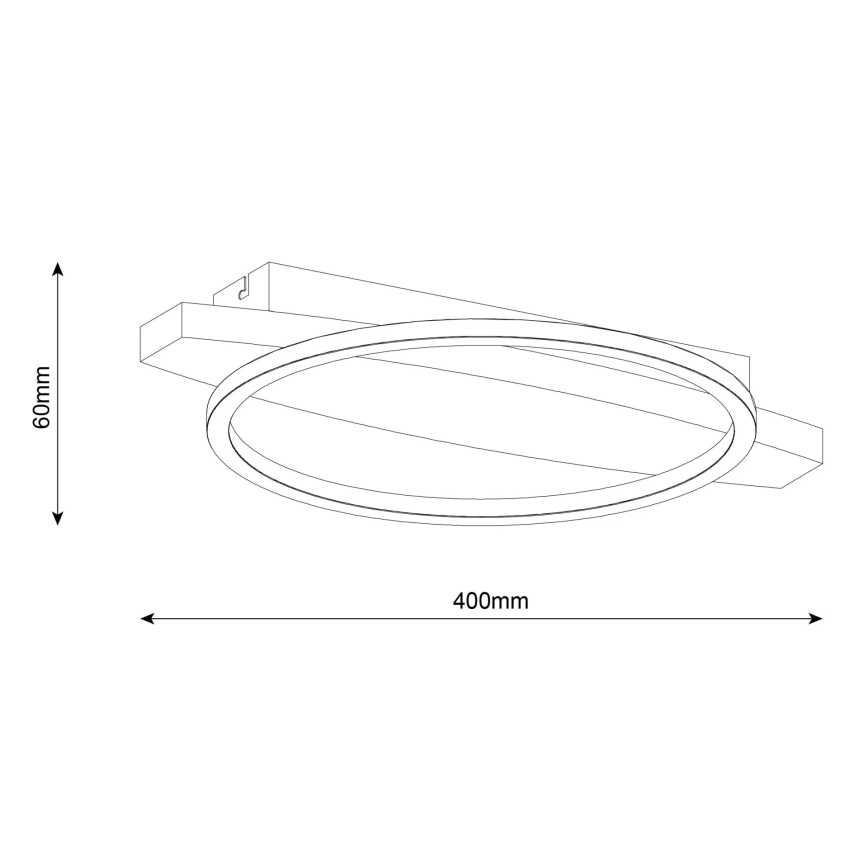 Candeeiro de teto LED MELISA LED/12W/230V 30x40 cm pinho