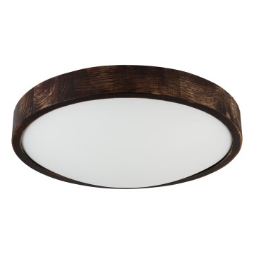 Candeeiro de teto LED OAK SMOKY SLIM LED/36W/230V 4000K Ø 37 cm carvalho/castanho escuro