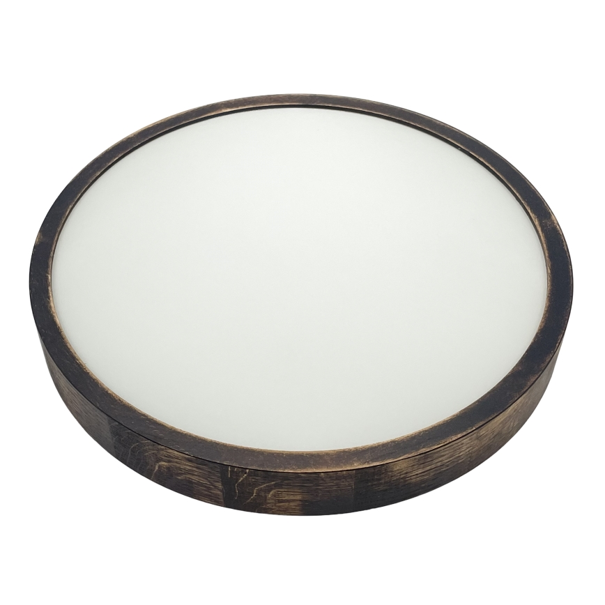 Candeeiro de teto LED OAK SMOKY SLIM LED/36W/230V 4000K Ø 37 cm carvalho/castanho escuro