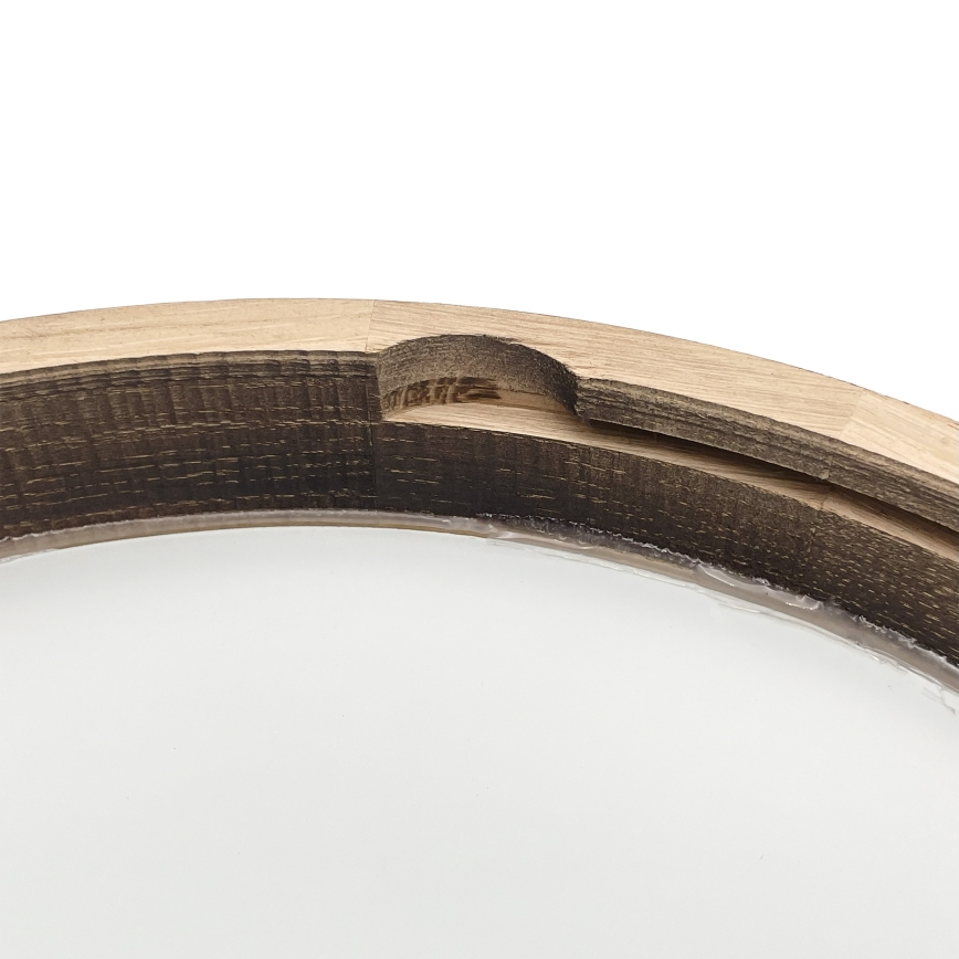 Candeeiro de teto LED OAK SMOKY SLIM LED/36W/230V 4000K Ø 37 cm carvalho/castanho escuro