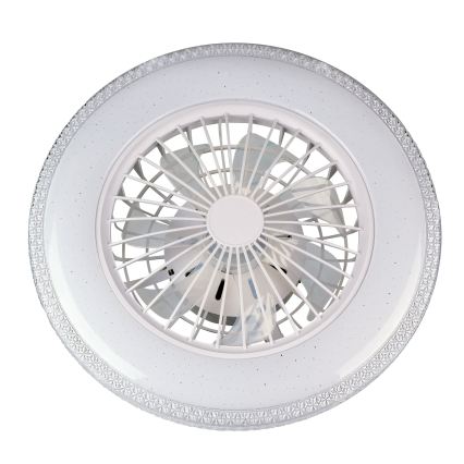 Luz de teto LED regulável com ventilador EGYPT LED/48W/230V 3000-6500K branca + controlo remoto