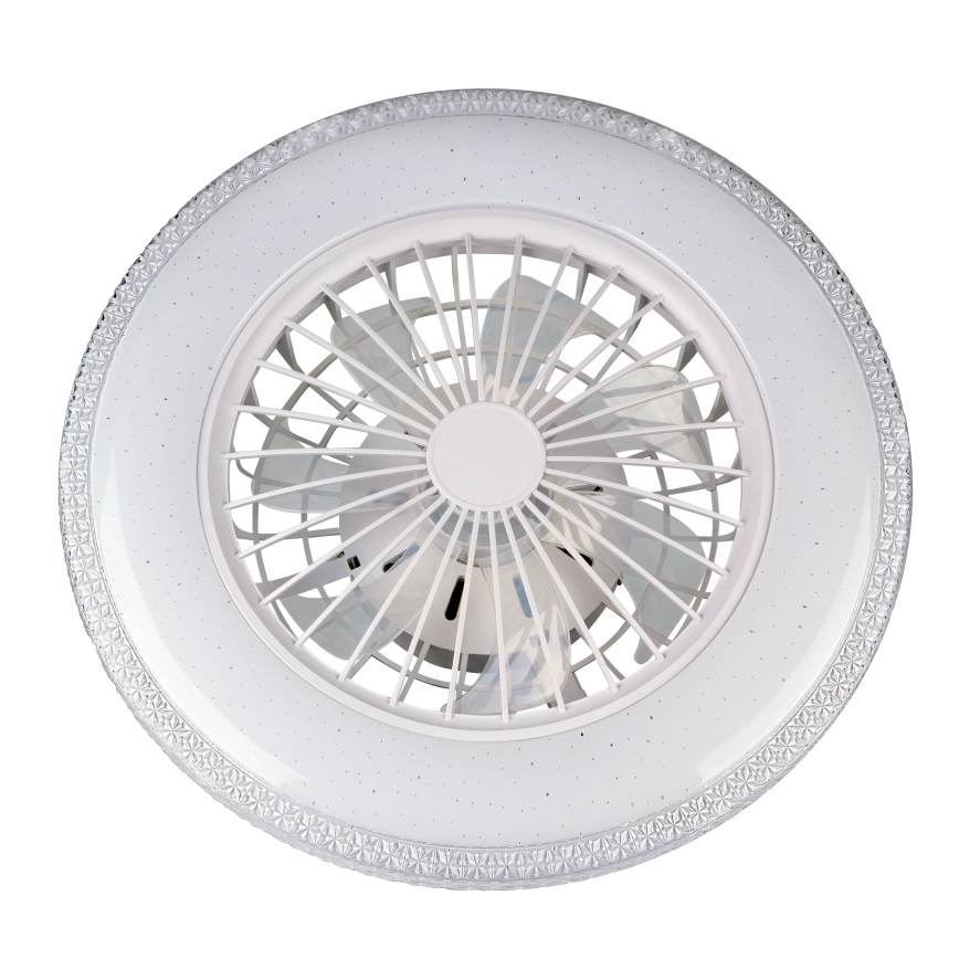 Luz de teto LED regulável com ventilador EGYPT LED/48W/230V 3000-6500K branca + controlo remoto