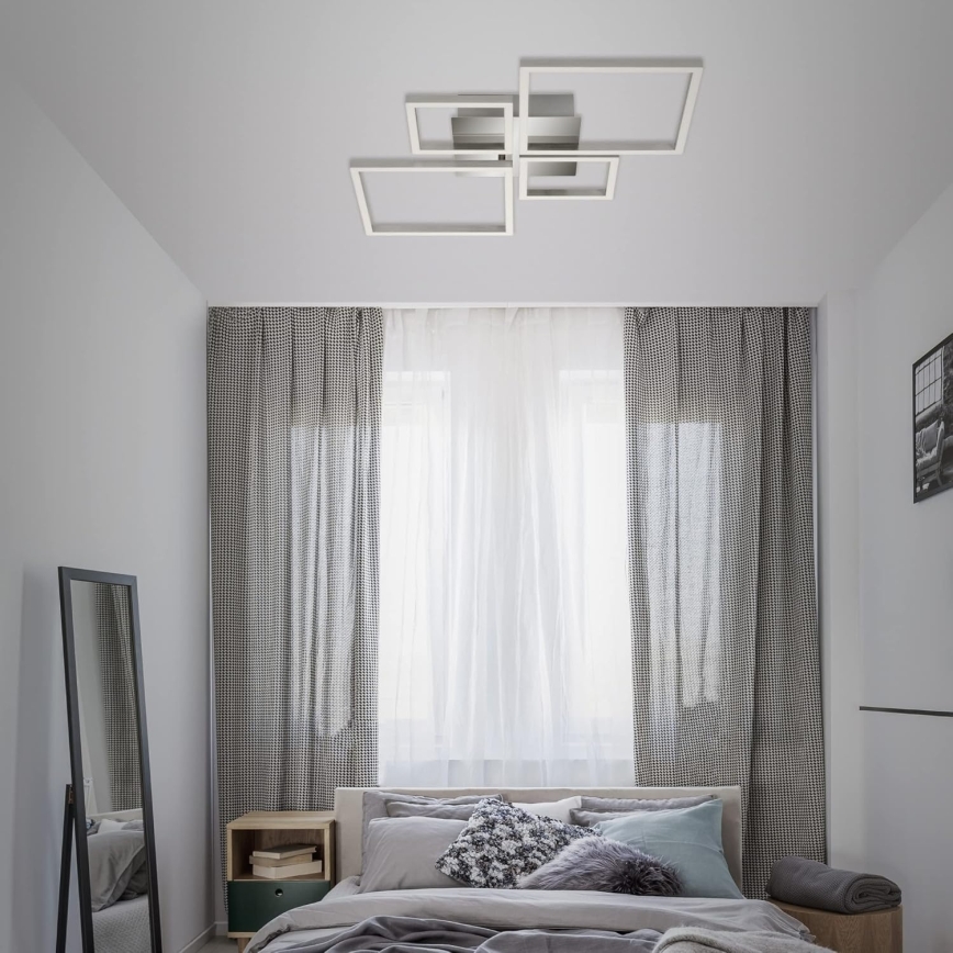 Candeeiro de teto LED regulável LED/42W/230V 3000K cromo mate