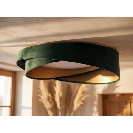 Luminária de teto LED regulável SMART GALAXY MODERN LED/24W/230V 3000–6500K Ø 55 cm verde/dourado + controlo remoto