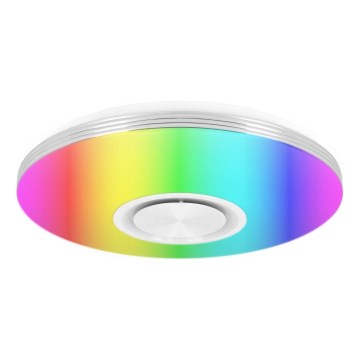 Candeeiro de teto LED RGBW dimerizável com altifalante integrado LED/60W/230V 3000-6000K Ø 40 cm branco + controlo remoto