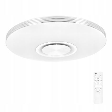 Candeeiro de teto LED RGBW dimerizável com altifalante integrado LED/60W/230V 3000-6000K Ø 40 cm branco + controlo remoto