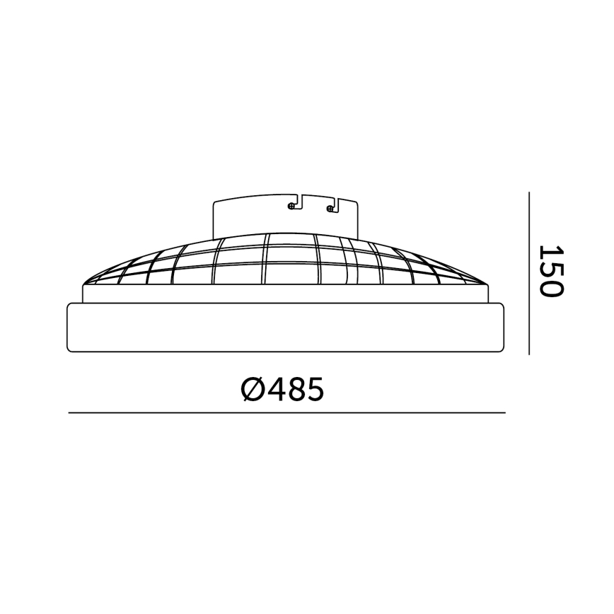 LED RGBW Candeeiro de tecto regulável com ventilador VENTELUX LED/48W/230V 3000/4000/6500K Ø 48,5 cm preto + controlo remoto