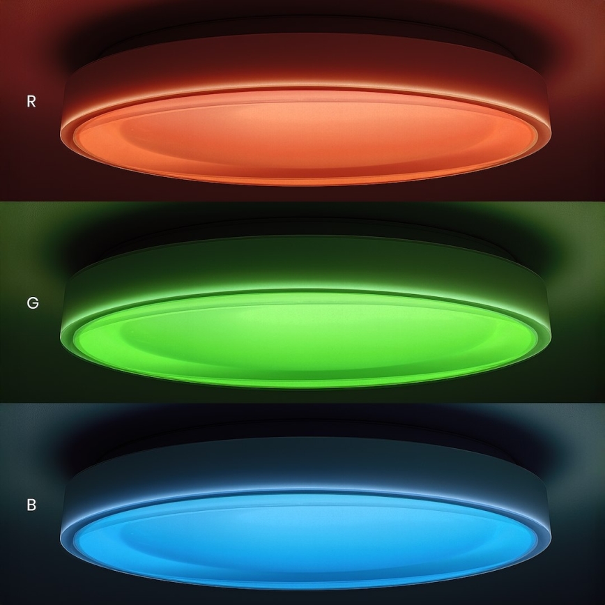 Candeeiro de tecto dimerizável LED RGBW MELO LED/36W/230V 3000-6000K diâmetro 39 cm branco + comando remoto