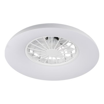 Candeeiro de teto LED RGBW regulável com ventilador PLAVE PAN LED/24W/230V 3000-6500K Ø 48,5 cm branco + controlo remoto