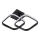 Candeeiro de Teto LED ROBERT LED/25W/230V 25x38 cm preto