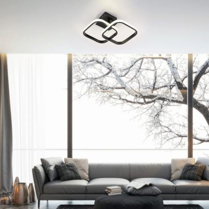 Candeeiro de Teto LED ROBERT LED/25W/230V 25x38 cm preto