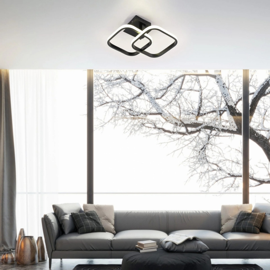 Candeeiro de Teto LED ROBERT LED/25W/230V 25x38 cm preto