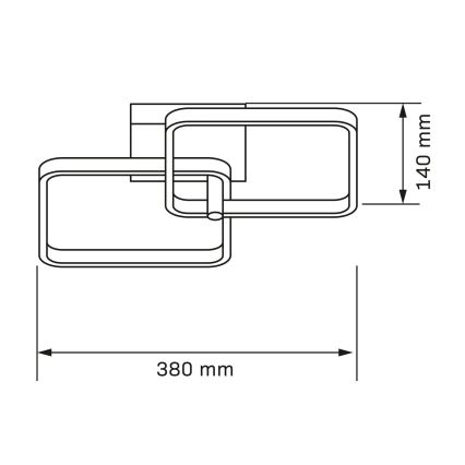 Candeeiro de Teto LED ROBERT LED/25W/230V 25x38 cm preto