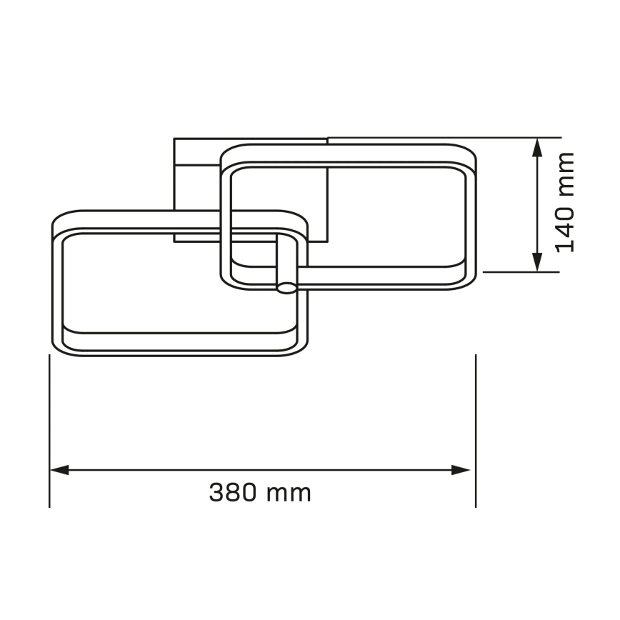 Candeeiro de Teto LED ROBERT LED/25W/230V 25x38 cm preto