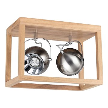 Candeeiro de teto LED ROY 2xGU10/5W/230V carvalho mate