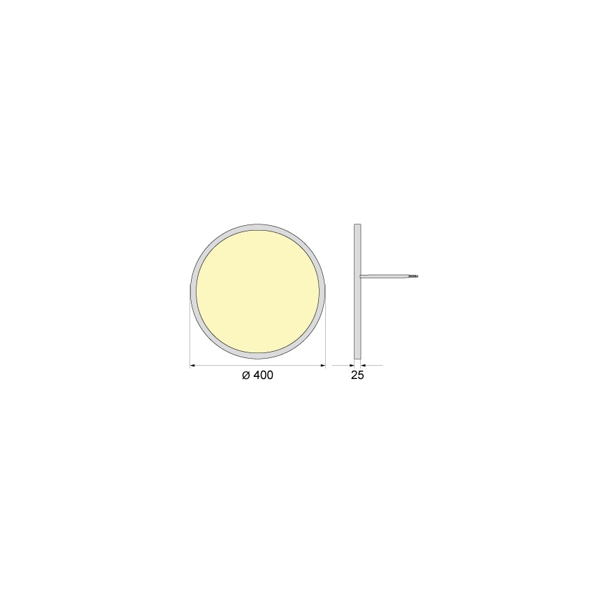 Candeeiro de teto LED SIMEN 32W 230V 4000K IP40 Ø 40 cm branco UGR19