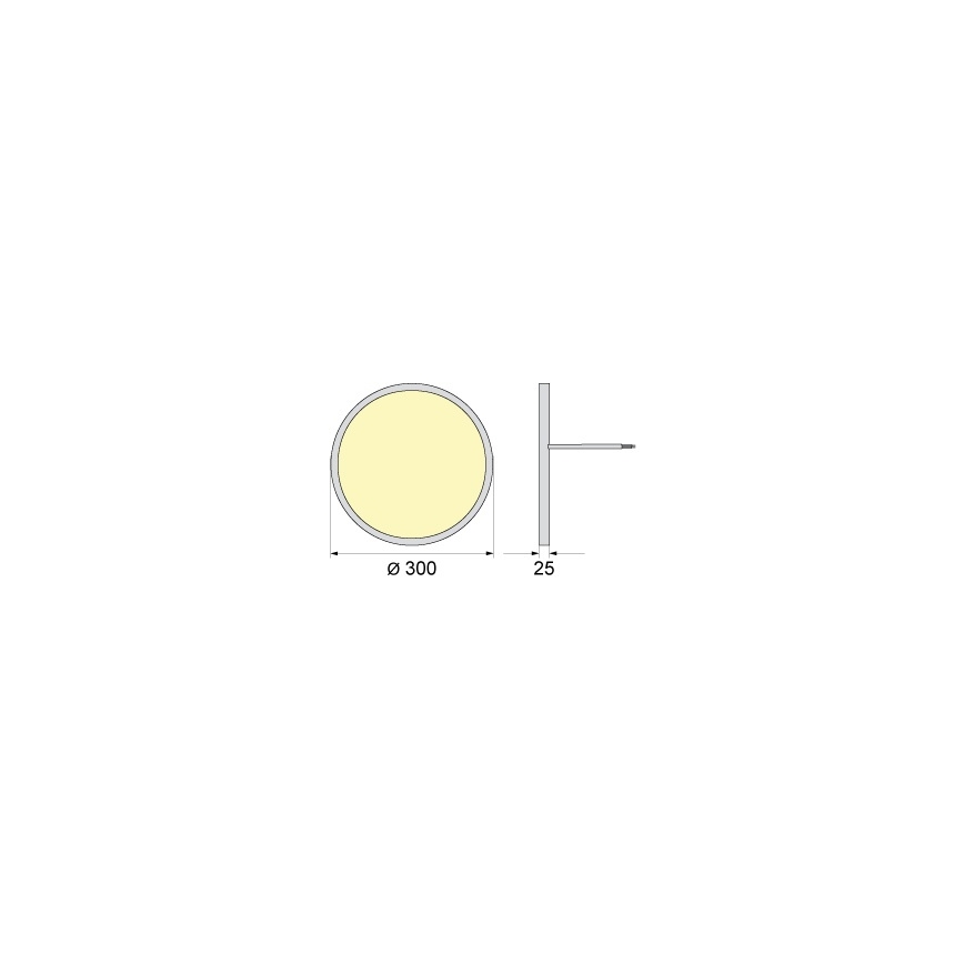 Candeeiro de teto LED SIMEN LED/24W/230V 4000K IP40 Ø 30 cm branco UGR19