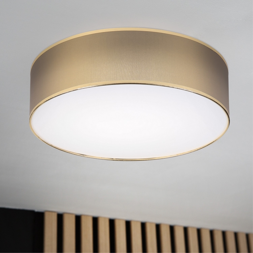 Candeeiro de tecto LED SIRJA, 36W, 230V, 4000K, Ø 45 cm, castanho/dourado