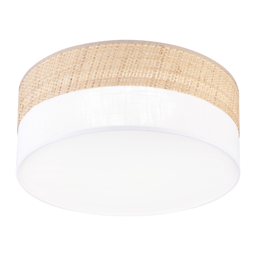 Luminária de teto LED SIRJA BOHO LED/20W/230V 4000K diâmetro 35 cm bege/branco