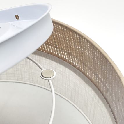 Luminária de teto LED SIRJA BOHO LED/20W/230V 4000K diâmetro 35 cm bege/branco