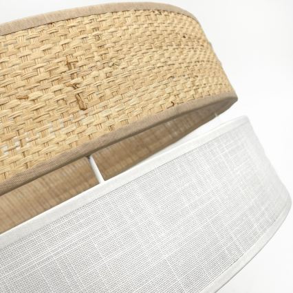 Luminária de teto LED SIRJA BOHO LED/20W/230V 4000K Ø 35 cm bege/branco