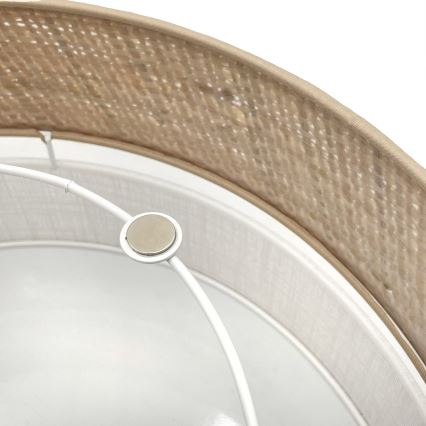 Luminária de teto LED SIRJA BOHO LED/20W/230V 4000K Ø 35 cm bege/branco