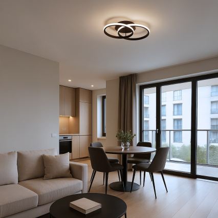 Candeeiro de teto LED TITANO LED/12W/230V preto