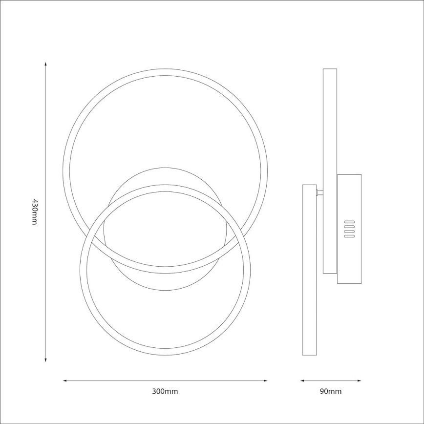 Candeeiro de teto LED TITANO LED/12W/230V preto