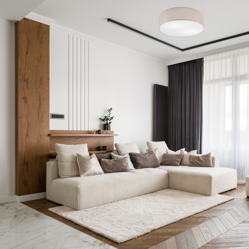 Candeeiro de teto MONTE 2xE27/60W/230V bege