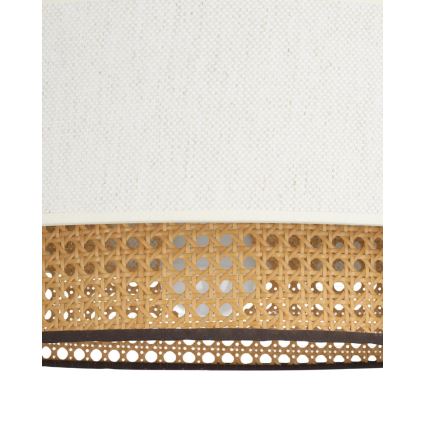 Candeeiro de teto NATIA 1xE27/60W/230V Ø 45 cm branco/castanho