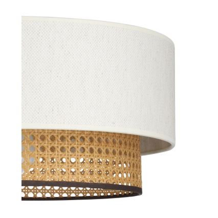 Candeeiro de teto NATIA 1xE27/60W/230V Ø 45 cm branco/castanho