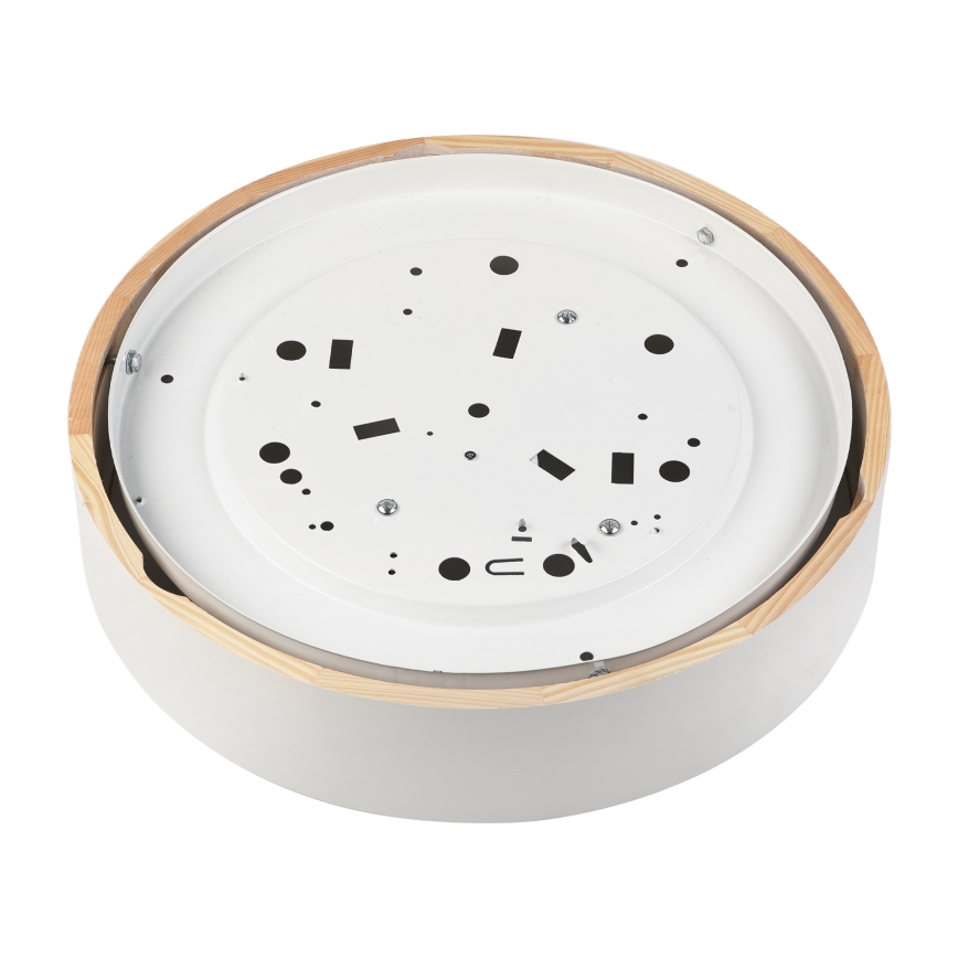 Candeeiro de teto NATURAL 3xE27/15W/230V Ø 37,5 cm pinho/branco