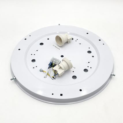 Candeeiro de teto NATURAL 3xE27/15W/230V Ø 37,5 cm pinho/branco