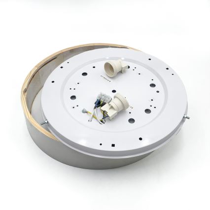Candeeiro de teto NATURAL 3xE27/15W/230V Ø 37,5 cm pinho/branco