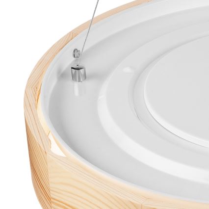 Candeeiro de teto suspenso NATURAL 3xE27/60W/230V ? 47 cm pinho