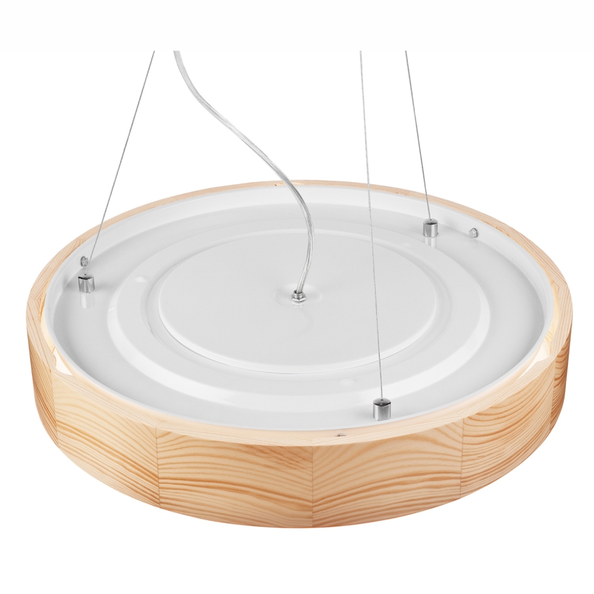 Candeeiro de teto suspenso NATURAL 3xE27/60W/230V ? 47 cm pinho