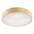 Candeeiro de teto NATURAL 3xE27/60W/230V, diâm. 47,5 cm, acabamento em pinho