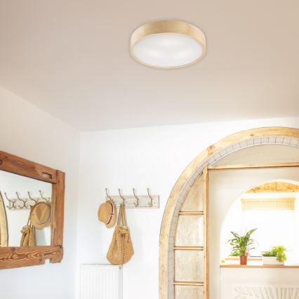 Candeeiro de teto NATURAL 3xE27/60W/230V, diâmetro 47,5 cm, pinho