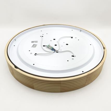 Candeeiro de teto NATURAL MODERN 4xE27/15W/230V Ø 58 cm pinho