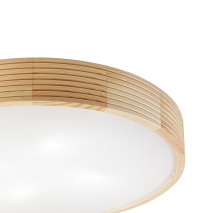 Candeeiro de teto NATURAL MODERN 4xE27/15W/230V Ø 58 cm pinho