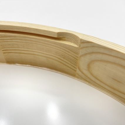 Candeeiro de teto NATURAL MODERN 4xE27/15W/230V Ø 58 cm pinho