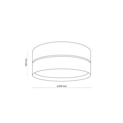 Candeeiro de teto NICOL 4xE27/15W/230V Ø 50 cm folheado/preto