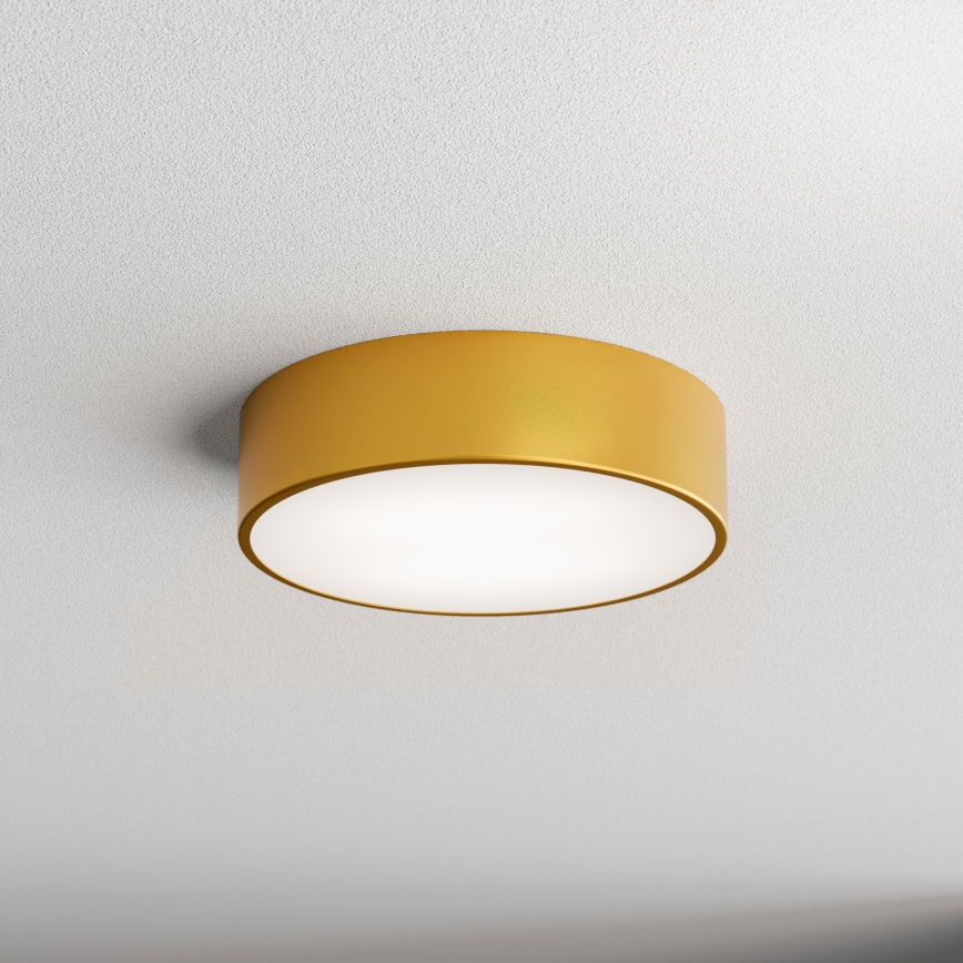 Candeeiro de teto para casa de banho CLEO com sensor, 2xE27/24W/230V, Ø 30 cm, dourado, IP54