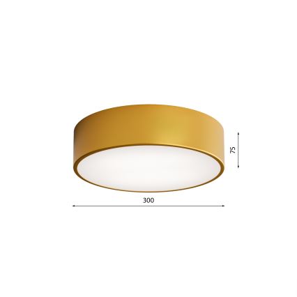 Candeeiro de teto para casa de banho CLEO com sensor, 2xE27/24W/230V, Ø 30 cm, dourado, IP54
